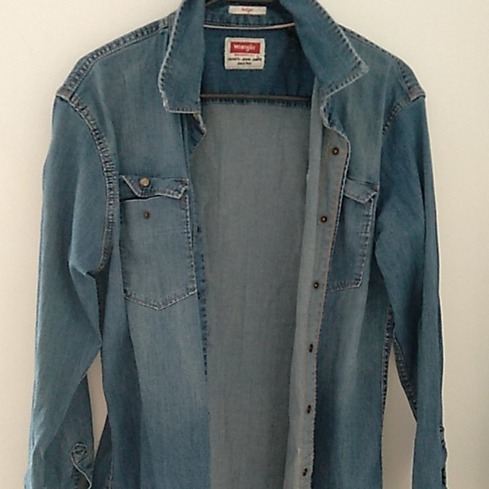 Jean Button Up Jacket - image 1